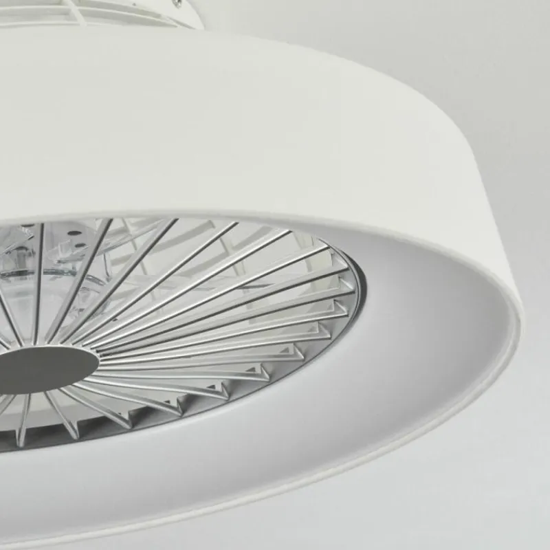 hofstein Ventilateur de plafond Moli LED Blanc, 1 lumière, Télécommandes