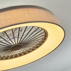 hofstein Ventilateur de plafond Moli LED Gris, Blanc, 1 lumière, Télécommandes