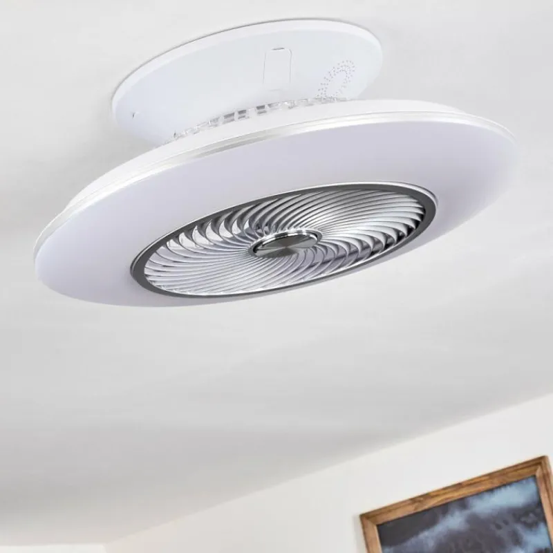 hofstein Ventilateur de plafond Nagoya LED Blanc, 1 lumière, Télécommandes