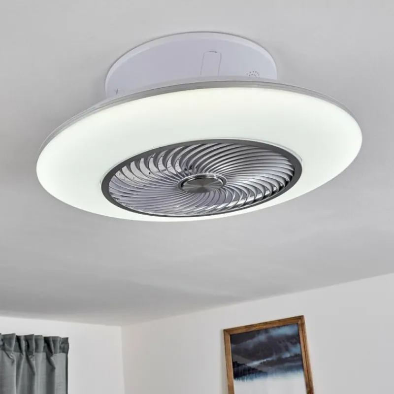 hofstein Ventilateur de plafond Nagoya LED Blanc, 1 lumière, Télécommandes