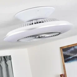 hofstein Ventilateur de plafond Nagoya LED Blanc, 1 lumière, Télécommandes