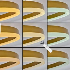 hofstein Ventilateur de plafond Oleiro LED Or, Noir, Blanc, 1 lumière, Télécommandes