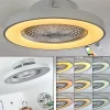 hofstein Ventilateur de plafond Penon LED Argenté, 1 lumière, Télécommandes