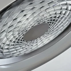 hofstein Ventilateur de plafond Penon LED Argenté, 1 lumière, Télécommandes
