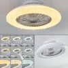 hofstein Ventilateur de plafond Piraeus LED Titane, Blanc, 1 lumière, Télécommandes
