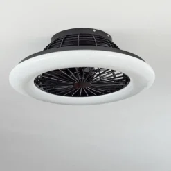 hofstein Ventilateur de plafond Piraeus LED Noir, 1 lumière, Télécommandes