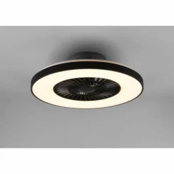 Luminaires Reality Ventilateur de plafond Reality Halmstad LED Noir, 1 lumière, Télécommandes