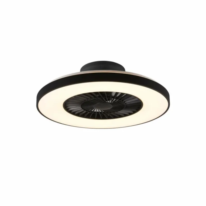 Luminaires Reality Ventilateur de plafond Reality Halmstad LED Noir, 1 lumière, Télécommandes