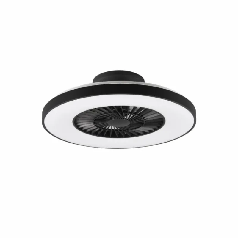 Luminaires Reality Ventilateur de plafond Reality Halmstad LED Noir, 1 lumière, Télécommandes