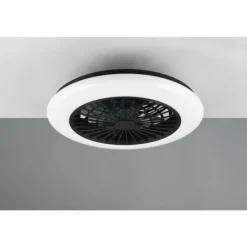 Luminaires Reality Ventilateur de plafond Reality Stralsund LED Noir, 1 lumière, Télécommandes