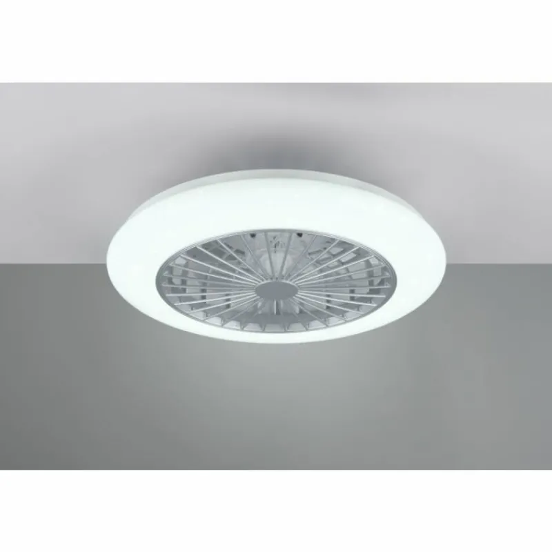 Luminaires Reality Ventilateur de plafond Reality Stralsund LED Titane, 2 lumières, Télécommandes