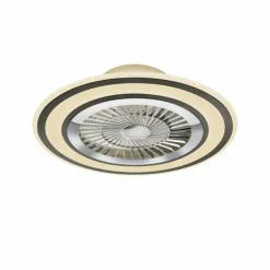 Luminaires Reality Ventilateur de plafond Reality Flaga LED Noir, 1 lumière, Télécommandes