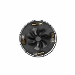 Luminaires Reality Ventilateur de plafond Reality Trondheim Noir, 4 lumières, Télécommandes