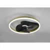 Luminaires Reality Ventilateur de plafond Reality Borgholm LED Or, Noir, 1 lumière, Télécommandes