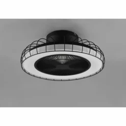 Luminaires Reality Ventilateur de plafond Reality Sandfjord LED Noir, 1 lumière, Télécommandes