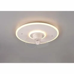Luminaires Reality Ventilateur de plafond Reality Nybro LED Blanc, 1 lumière, Télécommandes