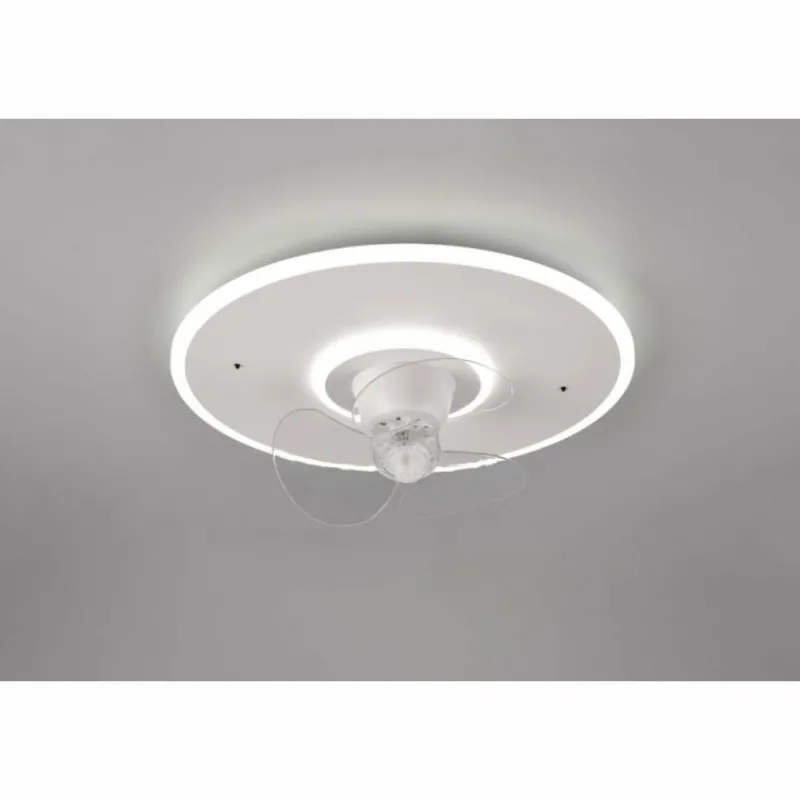Luminaires Reality Ventilateur de plafond Reality Nybro LED Blanc, 1 lumière, Télécommandes