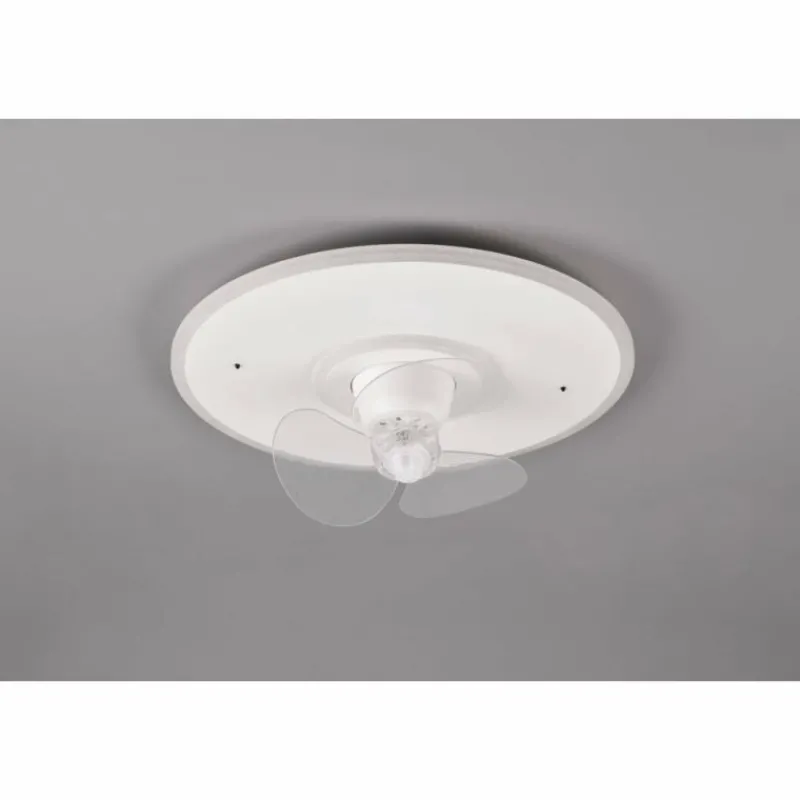Luminaires Reality Ventilateur de plafond Reality Nybro LED Blanc, 1 lumière, Télécommandes