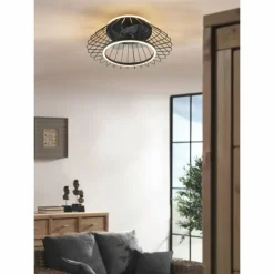 Luminaires Reality Ventilateur de plafond Reality KARLSBORG LED Noir, 1 lumière, Télécommandes