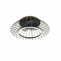 Luminaires Reality Ventilateur de plafond Reality KARLSBORG LED Noir, 1 lumière, Télécommandes