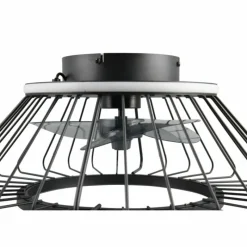 Luminaires Reality Ventilateur de plafond Reality KARLSBORG LED Noir, 1 lumière, Télécommandes