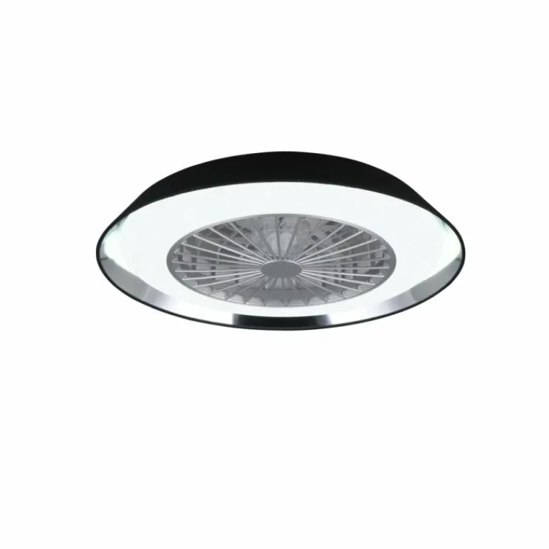 Luminaires Reality Ventilateur de plafond Reality VARBERG LED Noir, 1 lumière, Télécommandes