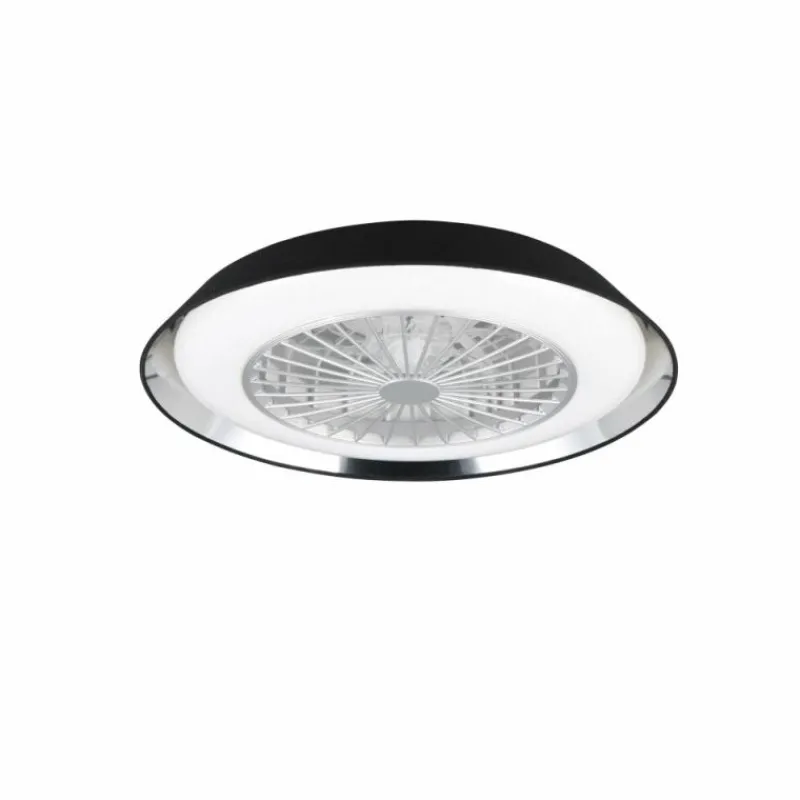 Luminaires Reality Ventilateur de plafond Reality VARBERG LED Noir, 1 lumière, Télécommandes