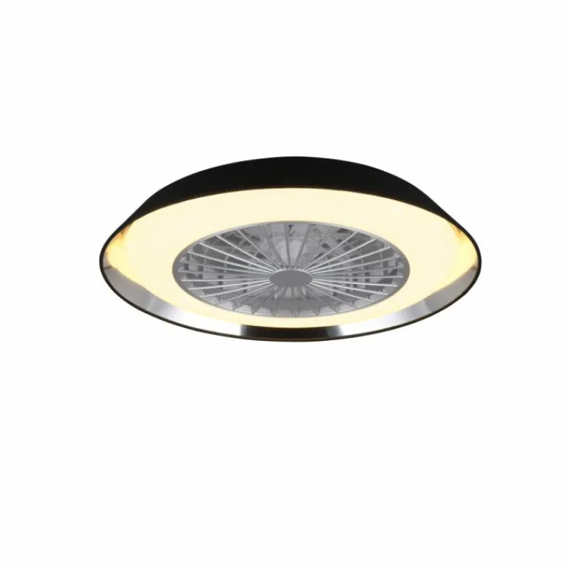 Luminaires Reality Ventilateur de plafond Reality VARBERG LED Noir, 1 lumière, Télécommandes