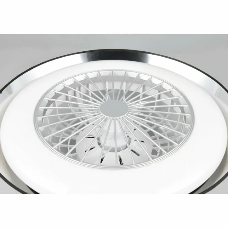 Luminaires Reality Ventilateur de plafond Reality VARBERG LED Noir, 1 lumière, Télécommandes