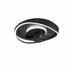Luminaires Reality Ventilateur de plafond Reality SORTLAND LED Noir, 1 lumière, Télécommandes