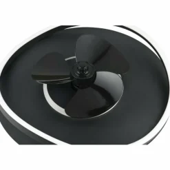 Luminaires Reality Ventilateur de plafond Reality SORTLAND LED Noir, 1 lumière, Télécommandes