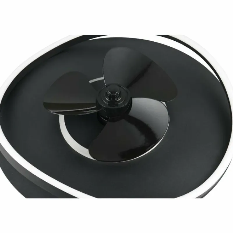 Luminaires Reality Ventilateur de plafond Reality SORTLAND LED Noir, 1 lumière, Télécommandes