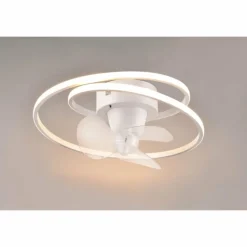 Luminaires Reality Ventilateur de plafond Reality UMEA LED Blanc, 1 lumière, Télécommandes