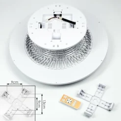 hofstein Ventilateur de plafond Riccione LED Blanc, 1 lumière, Télécommandes, Changeur de couleurs