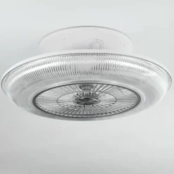 hofstein Ventilateur de plafond Riccione LED Blanc, 1 lumière, Télécommandes, Changeur de couleurs