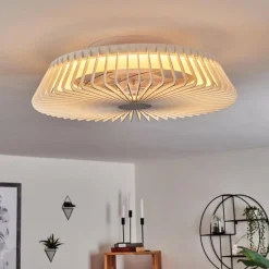 hofstein Ventilateur de plafond Rivarotta LED Blanc, 1 lumière, Télécommandes