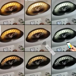 hofstein Ventilateur de plafond Rivarotta LED Blanc, 1 lumière, Télécommandes