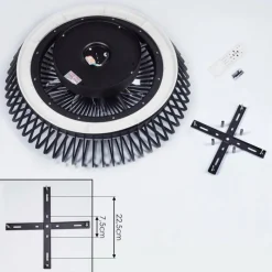 hofstein Ventilateur de plafond Rivarotta LED Blanc, 1 lumière, Télécommandes