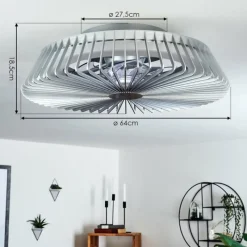 hofstein Ventilateur de plafond Rivarotta LED Blanc, 1 lumière, Télécommandes