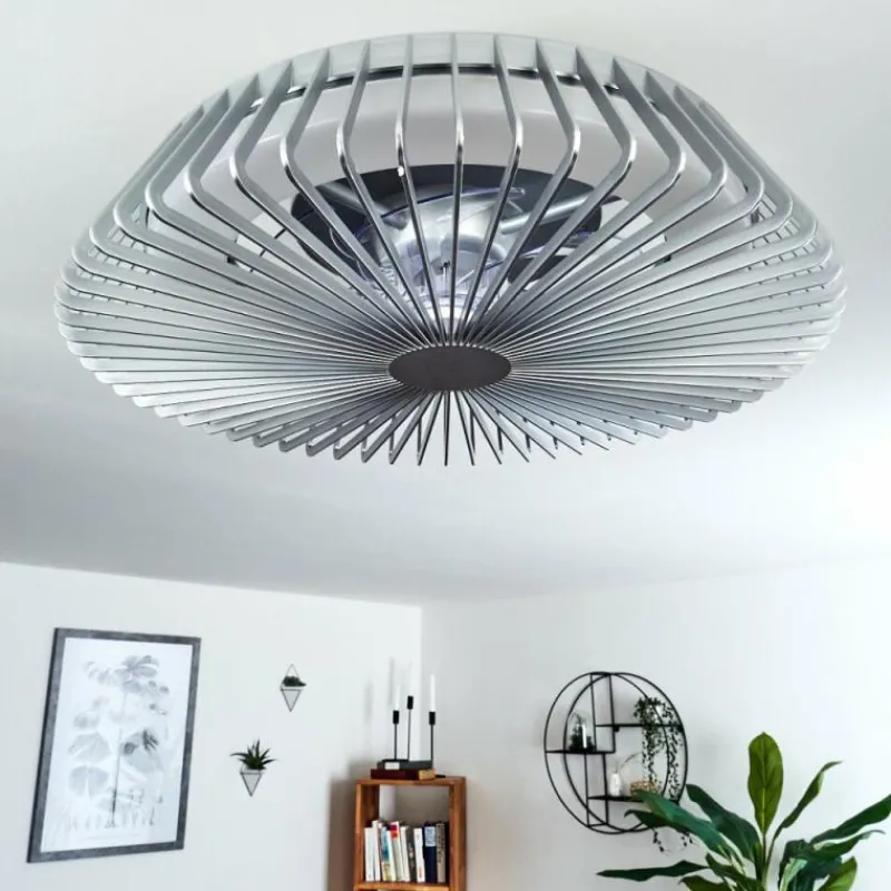 hofstein Ventilateur de plafond Rivarotta LED Blanc, 1 lumière, Télécommandes
