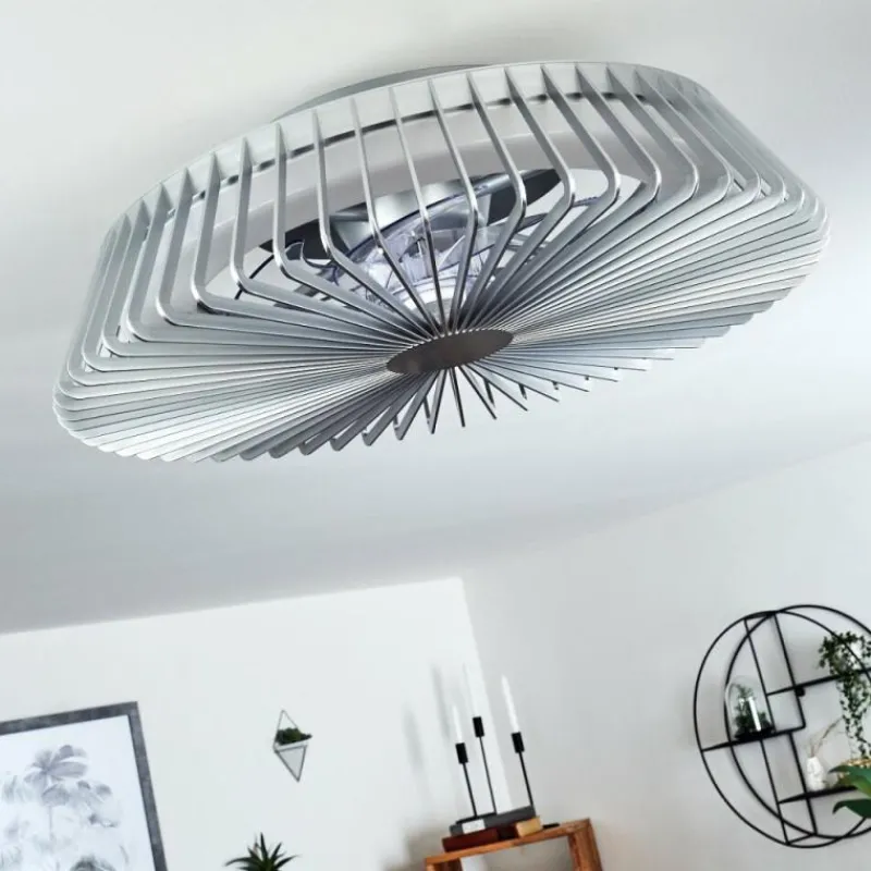 hofstein Ventilateur de plafond Rivarotta LED Blanc, 1 lumière, Télécommandes