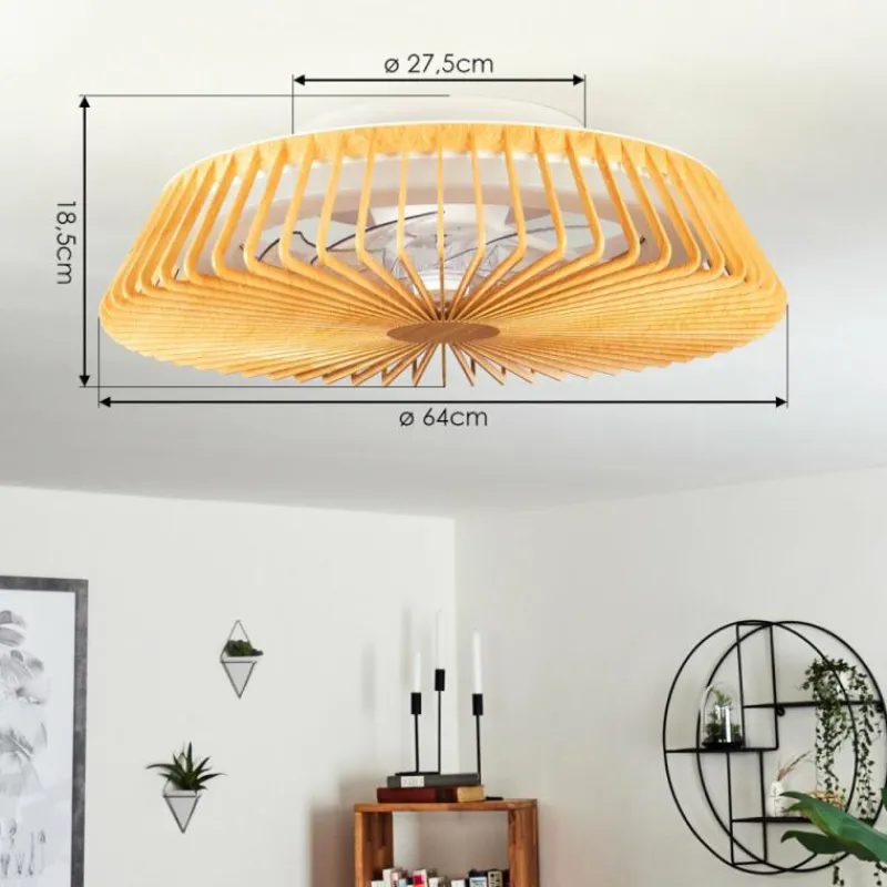 hofstein Ventilateur de plafond Rivarotta LED Blanc, 1 lumière, Télécommandes