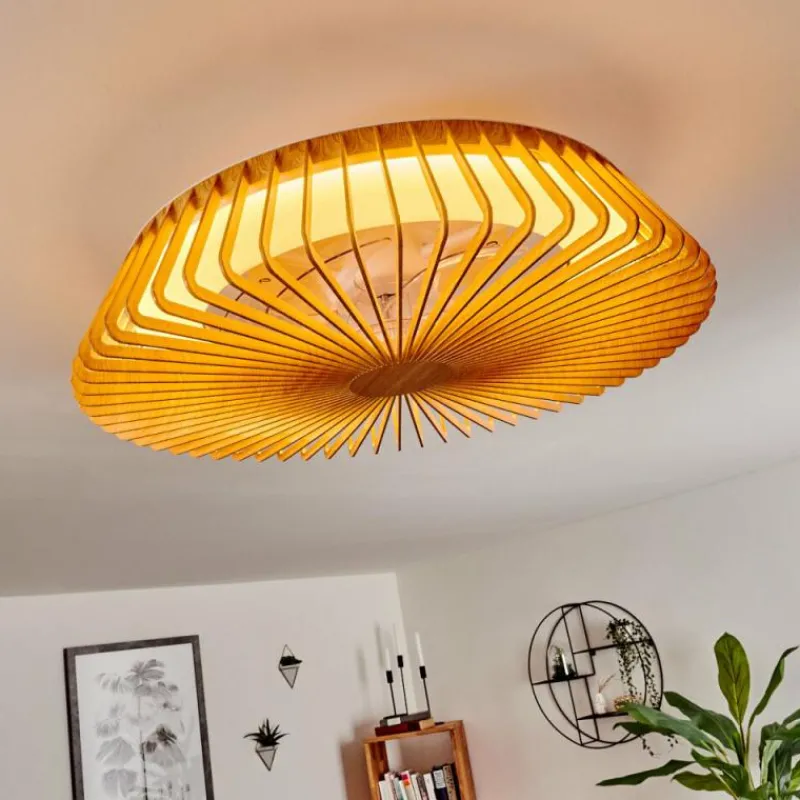 hofstein Ventilateur de plafond Rivarotta LED Blanc, 1 lumière, Télécommandes