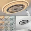 hofstein Ventilateur de plafond Terradura LED Chrome, Blanc, 1 lumière, Télécommandes