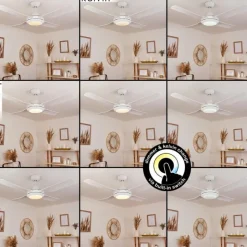 hofstein Ventilateur de plafond Tjerne LED Blanc, 1 lumière