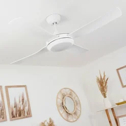 hofstein Ventilateur de plafond Tjerne LED Blanc, 1 lumière