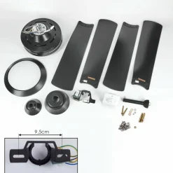 hofstein Ventilateur de plafond Tjerne LED Noir, 1 lumière