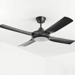 hofstein Ventilateur de plafond Tjerne LED Noir, 1 lumière