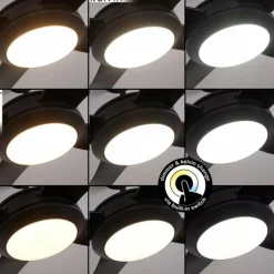 hofstein Ventilateur de plafond Tjerne LED Noir, 1 lumière, Télécommandes