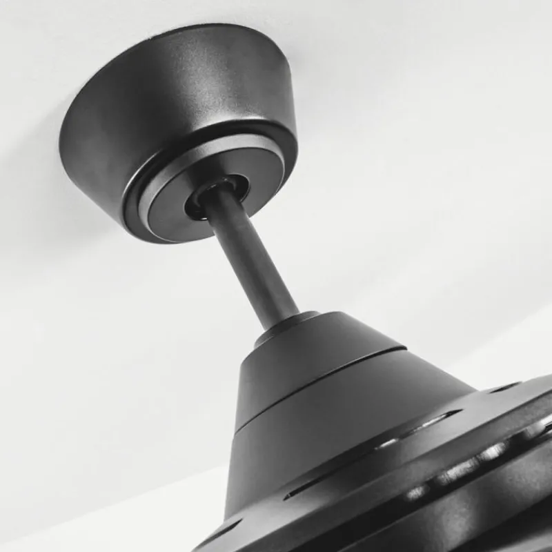 hofstein Ventilateur de plafond Tjerne LED Noir, 1 lumière, Télécommandes